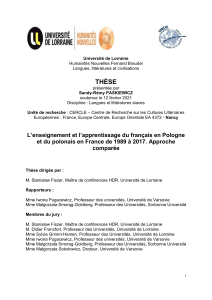 Thèse: Français en Pologne, Polonais en France (1989-2017)