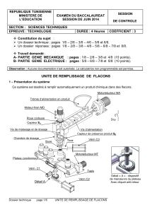 Examen Technologie Bac Sciences Techniques - Unit&eacute; de Remplissage