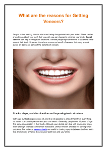 What are the reasons for Getting Veneers