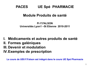 cours pharmacie formes galeniques