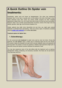 A Quick Outline On Spider vein treatments