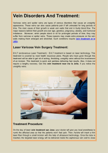 Vein Disorders And Treatment