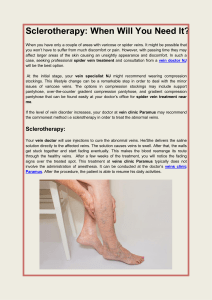 Sclerotherapy When Will You Need It