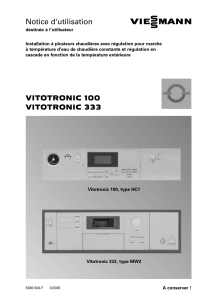 VITOTRONIC 100 VITOTRONIC 333 Notice d'utilisation - Viessmann