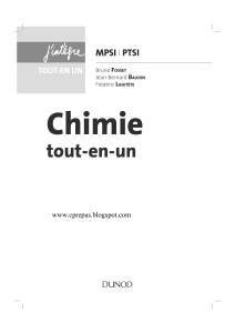 Chimie Tout-en-Un MPSI/PTSI : Manuel de Chimie