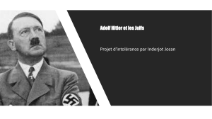 Adolf Hitler et les Juifs (1)