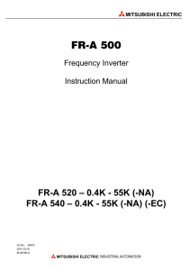 FR-A500 manual