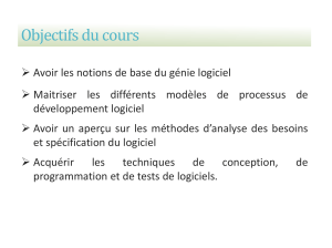 Objectifs du cours et d&eacute;finitions du g&eacute;nie logiciel