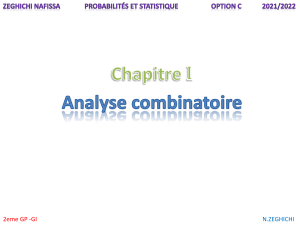 chapitre I analyse combinatoire