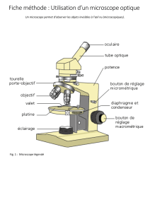 fiche methode utilisation un microscope