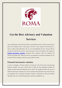 Get the Best Advisory and Valuation Services