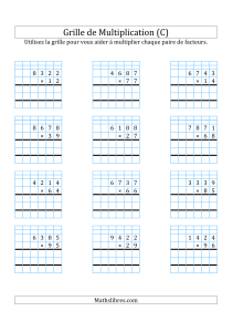 grille multiplication fiche C
