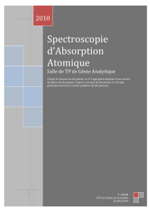 Spectroscopie d Absorption Atomique