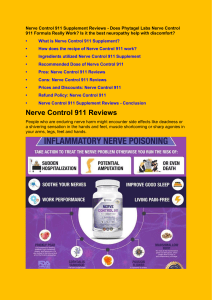 What to Expect After Taking Nerve Control 911 Supplements?