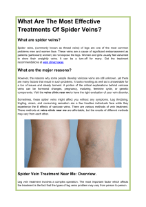 What Are The Most Effective Treatments Of Spider Veins