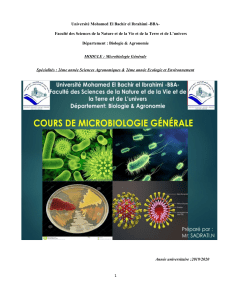 Cours Microbiologie générale Sardati N