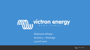 Webinaire Victron Energy Afrique - Présentation Session 3