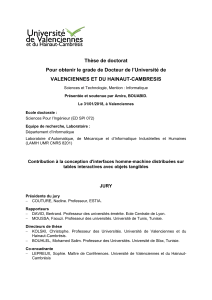 Th&egrave;se : Interfaces Homme-Machine Distribu&eacute;es sur Tables Interactives