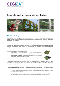 Bioclimatique - Façades et toitures végétalisées