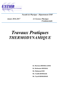 TP Thermodynamique L3 Fondamentale 2016 2017
