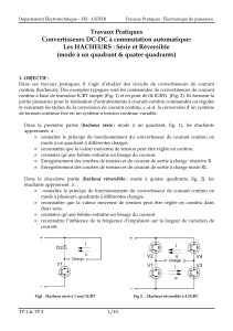 Hacheurs DC-DC : Série et Réversible - Travaux Pratiques