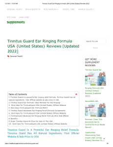 Tinnitus Guard