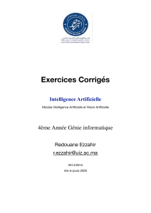 1 Exercices-Corriges-Intell-Artif-4Info
