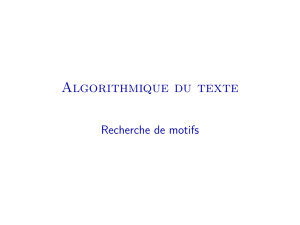 CM Recherche de motifs (algorithmique de texte)
