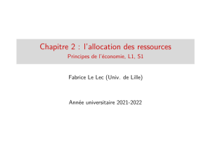 chapitre2 : l'allocation des ressources 