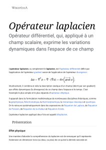 Opérateur laplacien — Wikipédia