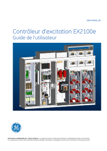 Guide de l'utilisateur du contr&ocirc;leur d'excitation EX2100e