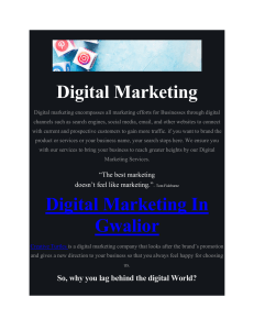 Digital Marketing In Gwalior