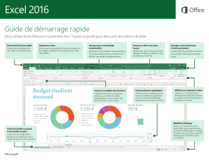EXCEL 2016 QUICK START GUIDE