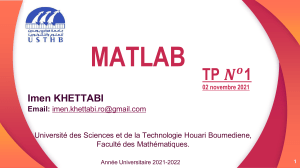 TP 1 Matlab