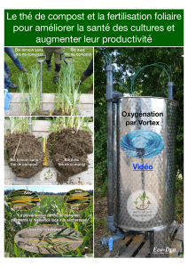 The de compost et fertilisation foliaire