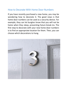 How to Decorate With Home Door Numbers
