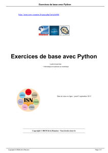 Exercices de base avec Python