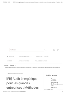 [FR] Audit énergétique pour les grandes entreprises   Méthodes de réalisation et compétence des auditeurs - Actualités HSE Blog Red-on-line