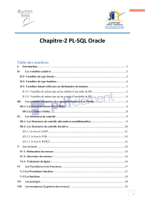 Chapitre-2 PL SQL