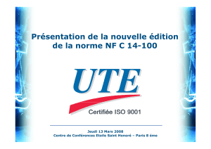 NF C 14-100 Presentation UTE
