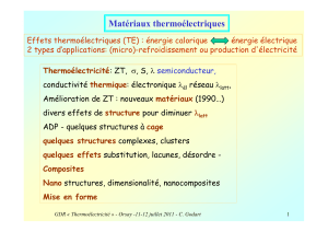 presentation thermoelectricite