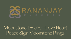 Moonstone Jewelry   Love Heart Peace Sign Moonstone Rings