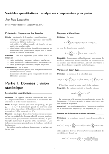 ACP : Analyse en Composantes Principales - Variables Quantitatives
