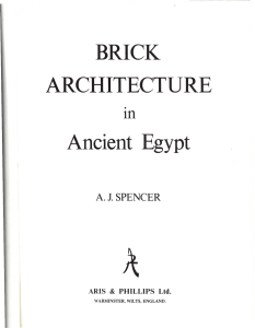 Spencer, Brick Architecture in Ancient Egypt.1979