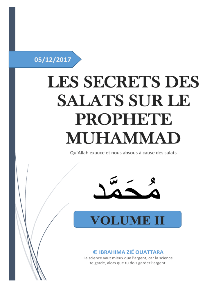Pdfcoffee Com Les Secrets Des Sallats Sur Le Prophete Muhammad Vol Ii 1pdf Pdf Free