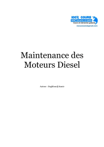 Cours maintenance gratuit Maintenance des Moteurs Diesel