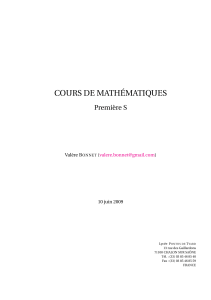 cours maths premier