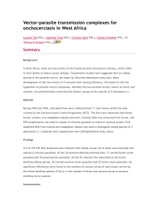 Vector-parasite transmission complexes for onchocerciasis in West Africa -1997