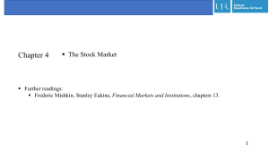 Chapter 4   The stock Market
