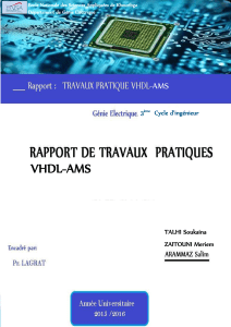 Travaux Pratique VHDL AMS Circuit PLL